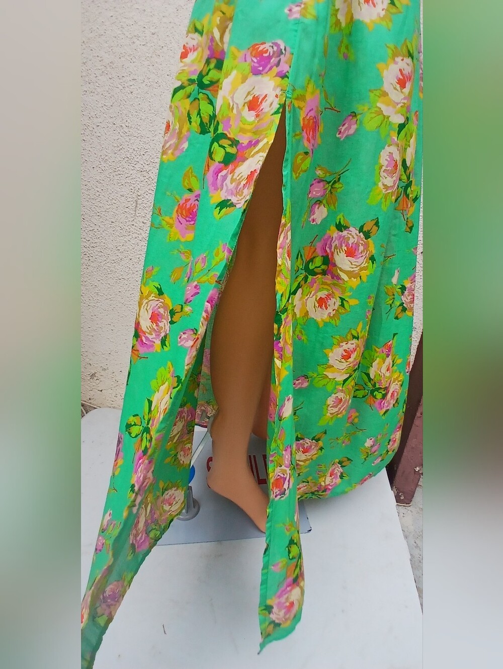 NWT J.Crew Green Floral Cotton Maxi Skirt Cottagecore Garden Party Size M - Picture 3 of 14